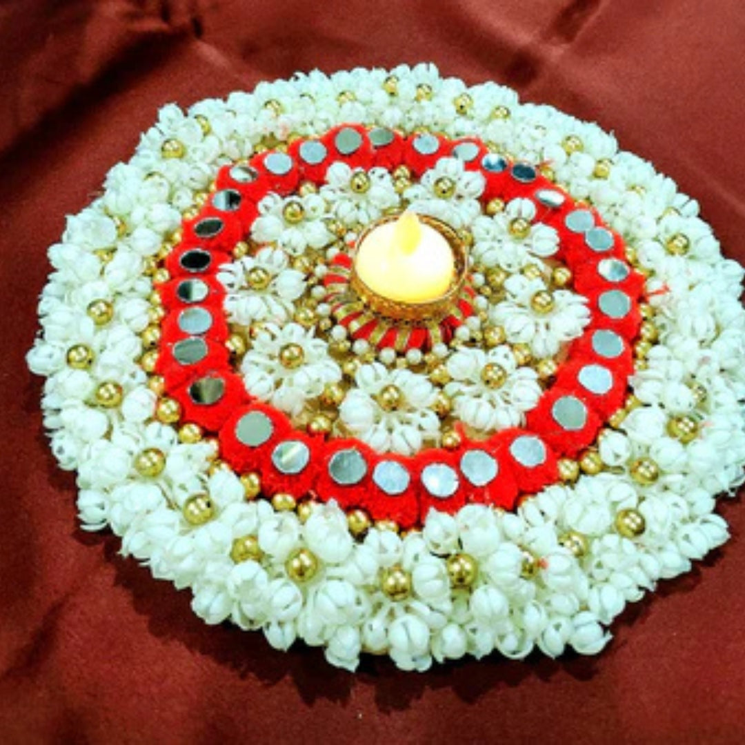 Handcrafted mogra round toran – Home Decor at HeritageKosh