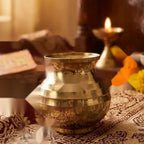 Brass Lota Embose No.4 - largest size