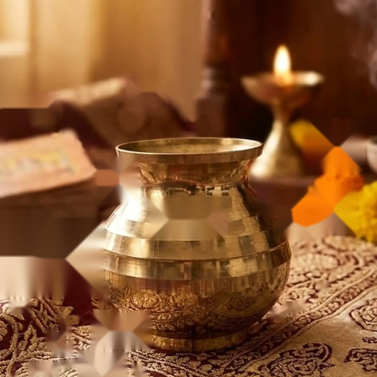 Brass Lota Embose No.4 - largest size