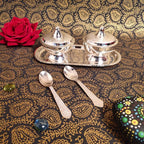 Silver Supari Bowl Set with Spoons and Tray — view 2