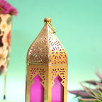 Moroccan Lantern with Coloured Glass – 6 inch — view 2