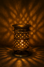 Aroma Burner Gift Set – Brass Burner with Rose & Lavender Aroma Oils in the Velvet Box