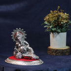 Reclining Ganesha Idol – Silver Finish — view 3