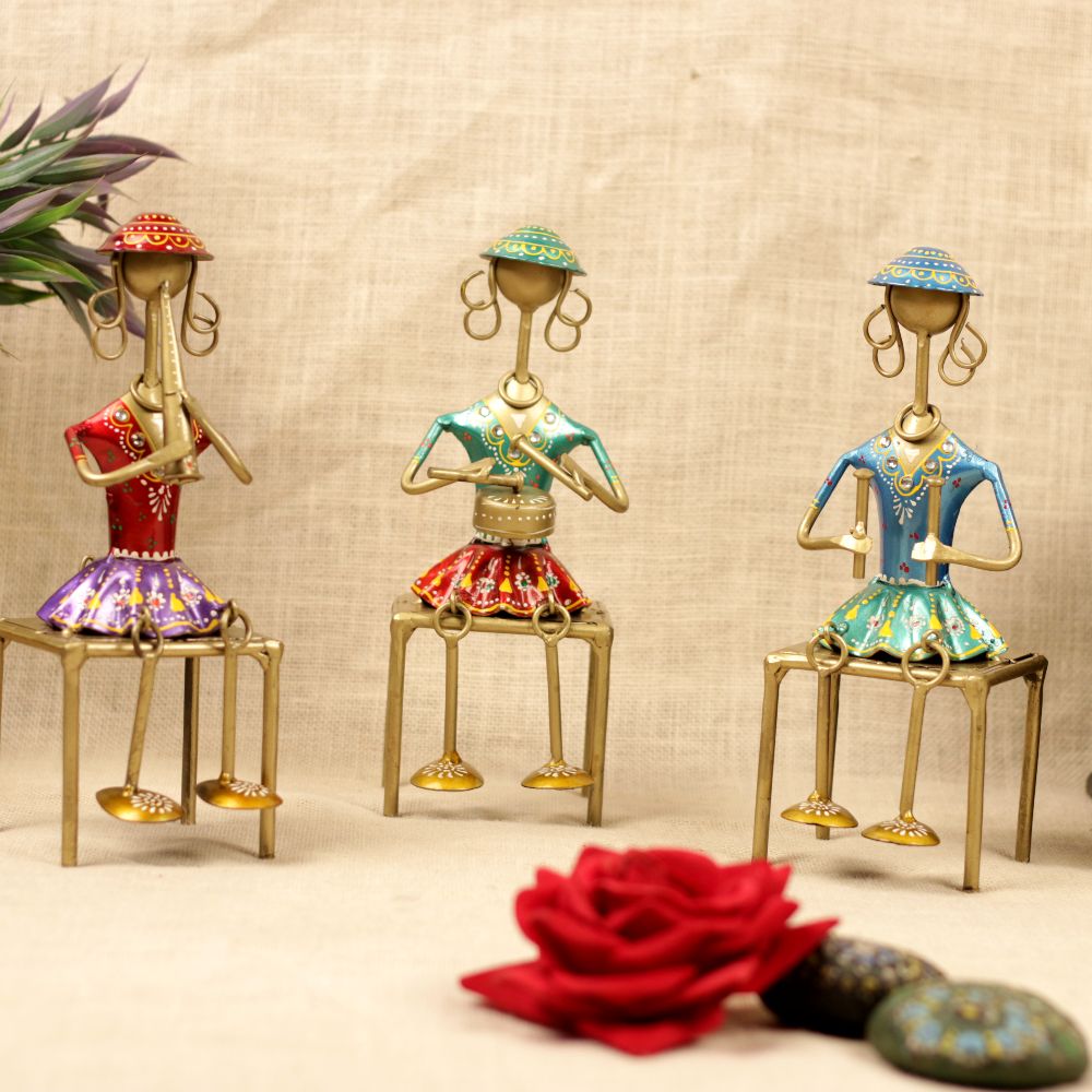 Lady Musicians with Stools – Set of 3 — view 5