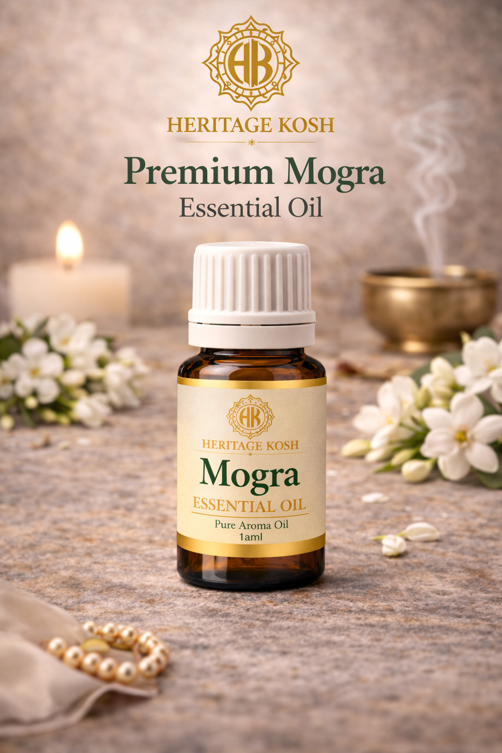 Handcrafted Premium Heritage Floral Aroma Oil Set made in India – HeritageKosh