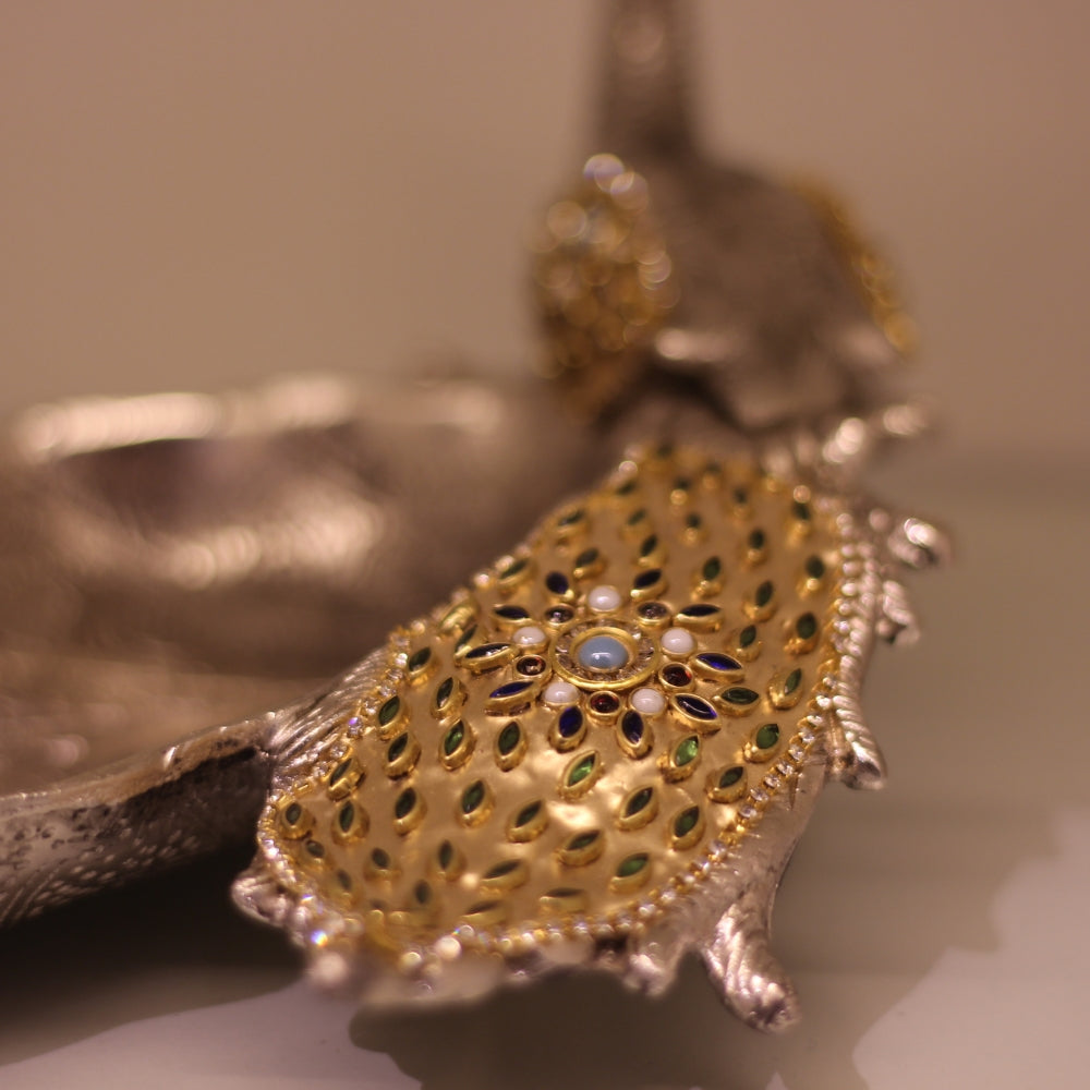 Peacock Plate – Gold Finish