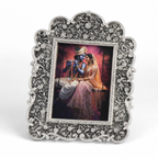 Radha Krishna Photo Frame – Silver Finish, Boxed