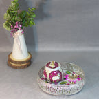 Iron Jali Basket with Meenakari Bowl and Diya