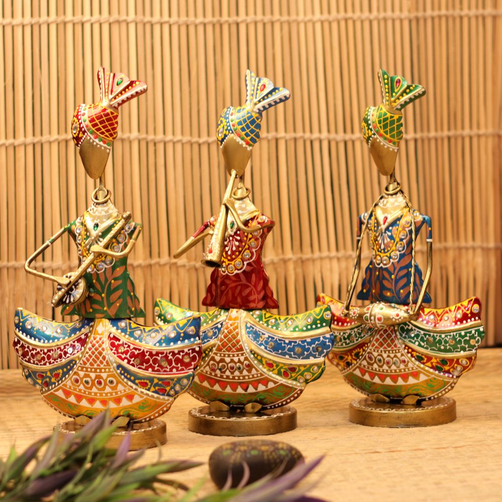 Painted Musician Figurines – Set of 3, 13 inch — view 2