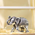 Silver-Finish Elephant Figurines – Set of 2 — view 3