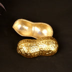 Peanut Storage Box – Medium — Golden metal with a textured shell finish