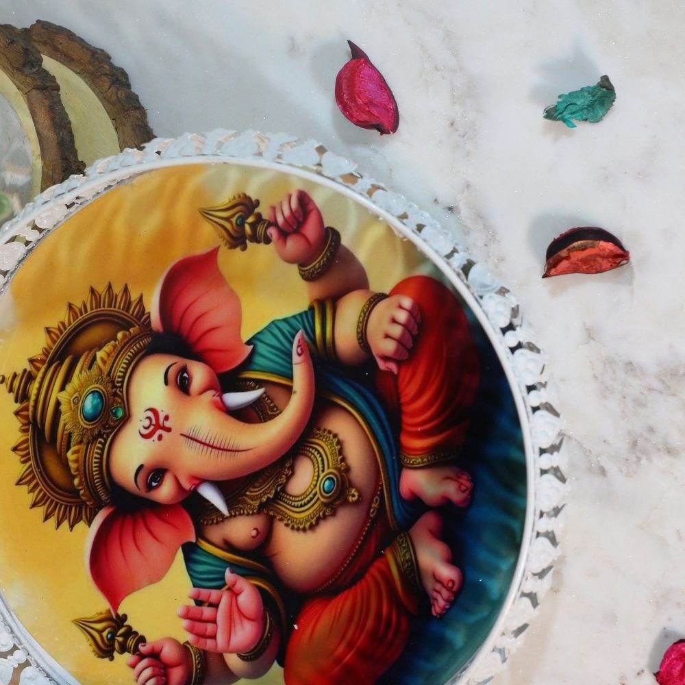Ganesha Decorative Wall Plate – 8 inch — view 3