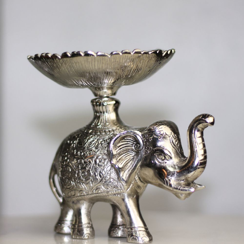 Elephant Bowl – Silver Finish