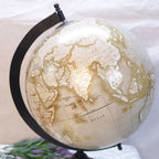 White Desk Globe on Iron Stand – 16 inch — view 2