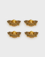 Handcrafted Brass Kamal Diya Set of 4 made in India – HeritageKosh