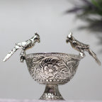 Silver-Finish Parrot Bowl