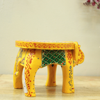 Hand-Painted Elephant Stool – 4 inch — view 2