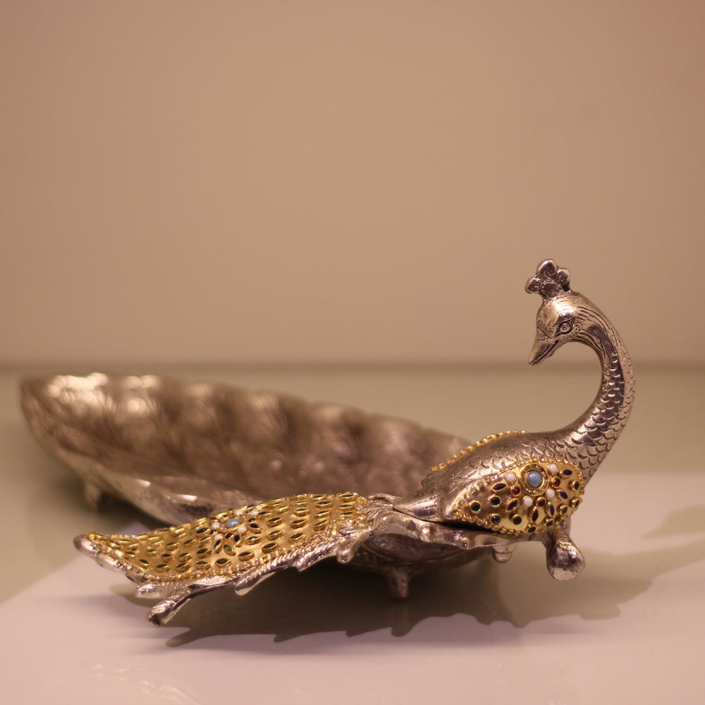Peacock Plate – Gold Finish