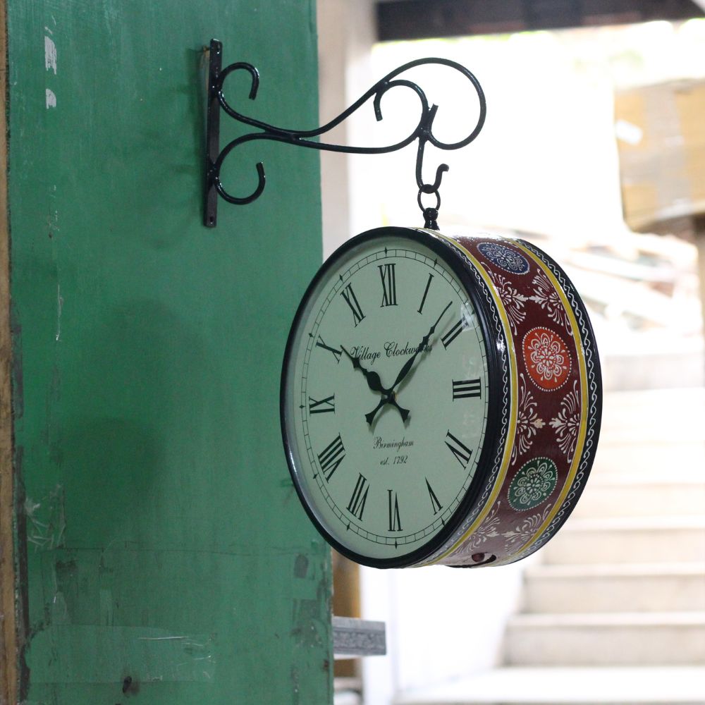 Hand-Painted Railway Wall Clock – 12 inch — view 4