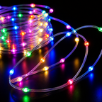 Multi-color LED rice light close-up
