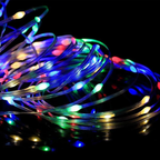 Multi-color LED rice light wire detail