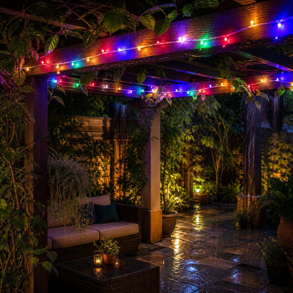 Multi-color LED rice light for outdoor décor