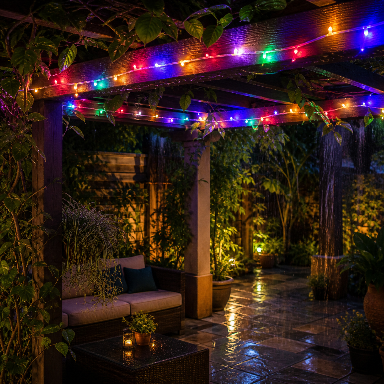 Multi-color LED rice light for outdoor décor