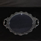 Oval Serving Tray with Peacock Handles – 11 inch — view 2