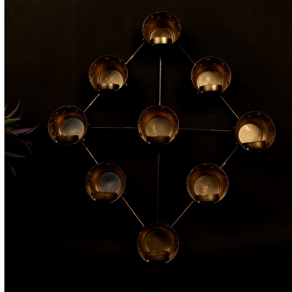 Star Jali Wall Tealight Holder – 9 Way — view 4