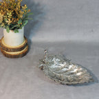 Peacock Leaf Serving Platter – Silver Finish — view 2