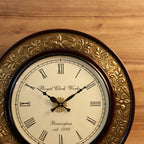 Embossed Brass-Rim Wall Clock – 12 inch — view 2