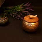 Hammered Matki Pot with Bird Lid — view 4