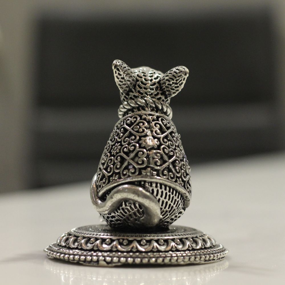 Mushak Figurine – Oxidised Silver Finish, Medium