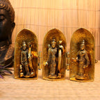 Folding Ram Darbar Travel Shrine — Oxidised gold tone