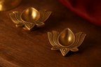Handcrafted Brass Kamal Diya Set of 4 made in India – HeritageKosh