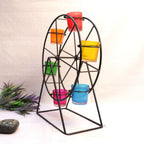 Ferris Wheel Tealight Stand with Coloured Glass — view 3