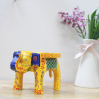 Hand-Painted Elephant Stool – 4 inch — view 4