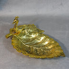 Peacock Leaf Serving Platter – Gold Finish — view 6