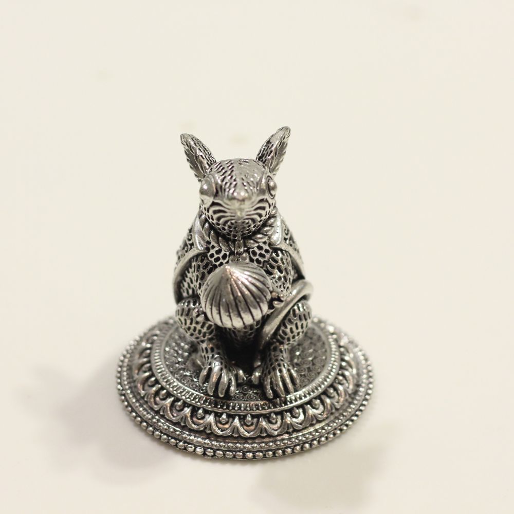 Mushak Figurine – Oxidised Silver Finish, Medium