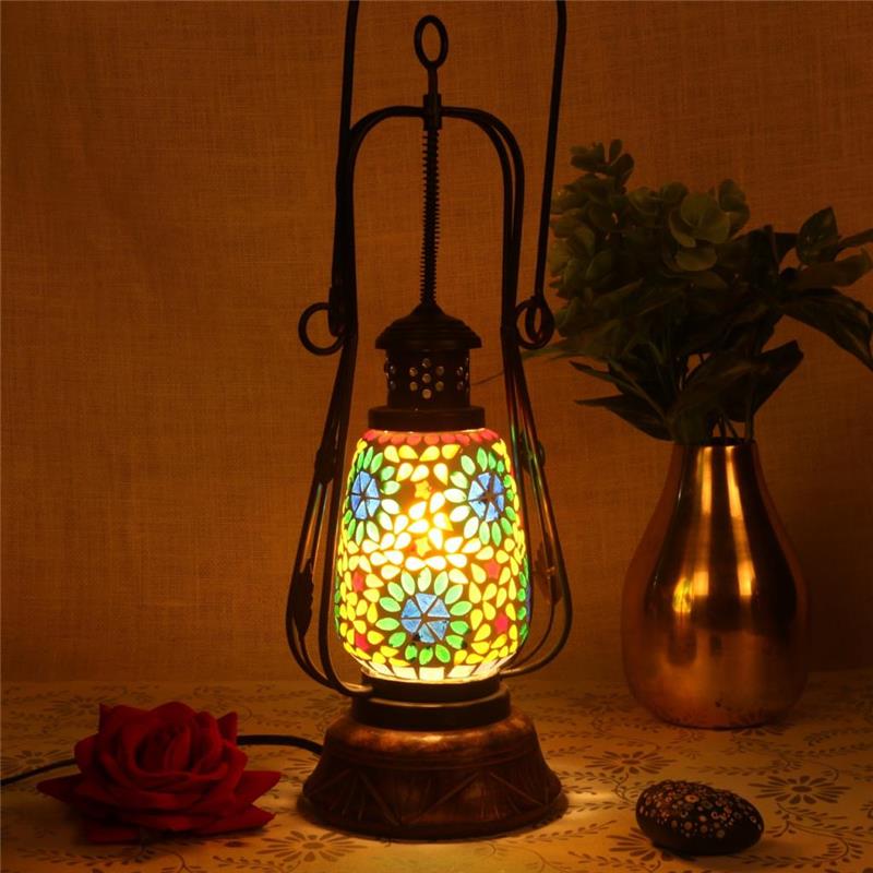Mosaic Glass Lantern – Medium