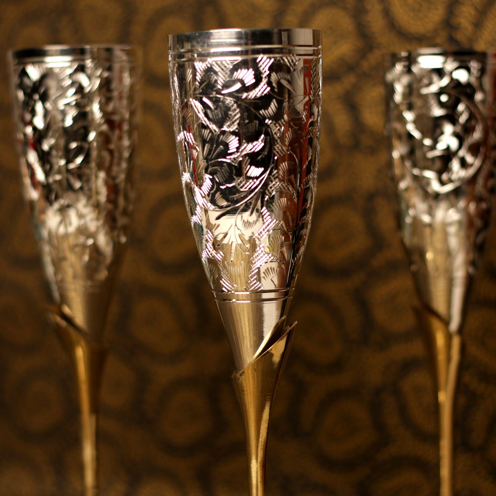 Silver Naperi Wine Glass – Set of 4 — view 2