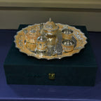 German Silver Pooja Thali Set – 7 Pieces with Gift Box — view 5