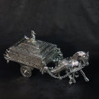 Silver-Finish Horse Cart Showpiece — view 3