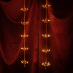Handcrafted Pair of 5 Vertical Diyas made in India – HeritageKosh