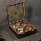 Wooden Dryfruit Box – 4 Bowl, 8x8