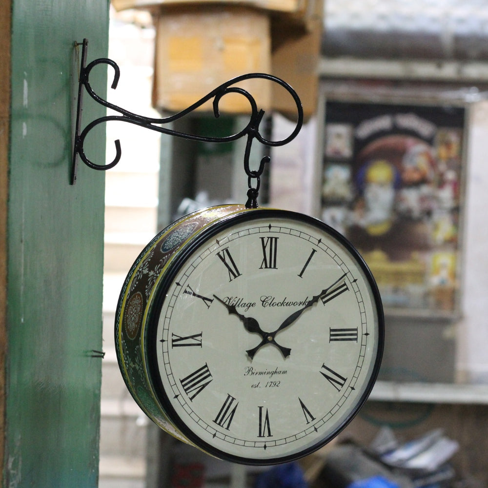Hand-Painted Railway Wall Clock – 12 inch — view 2