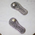 Silver-Finish Charan Paduka – Pair — view 3