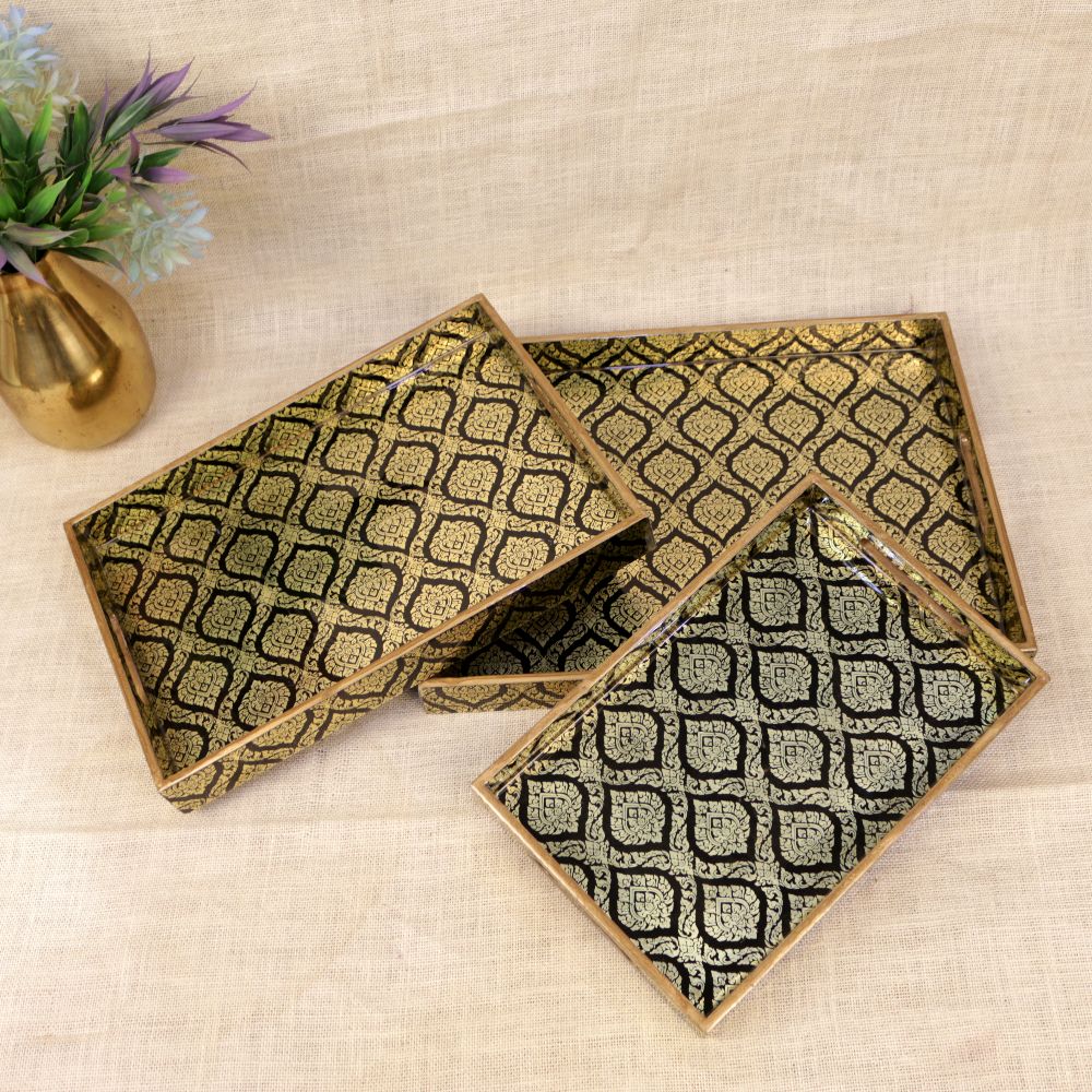 Printed Wooden Tray – Set of 3 — view 3