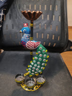 Painted Peacock Tealight Holder