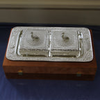 Square Peacock Bowl Set with Tray – Boxed